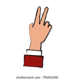 Hand peace symbol