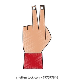 Hand peace symbol