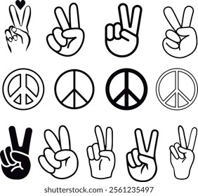 Hand Peace Symbol Finger Love