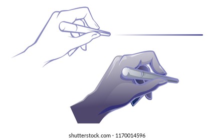 hand with pen
