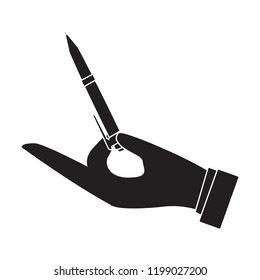 hand with pen