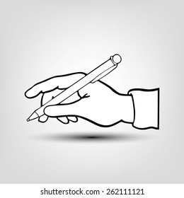 Hand Pen Stock Vector (Royalty Free) 262111121