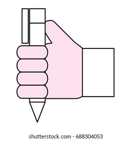 Hand with pen