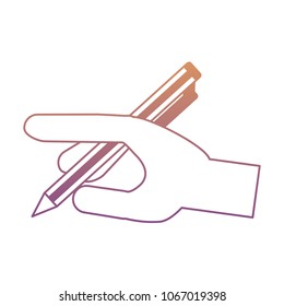 hand with pen icon 