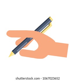hand with pen icon 