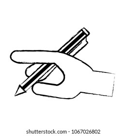 hand with pen icon 