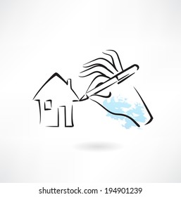 hand with pen icon