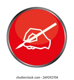 hand with pen icon