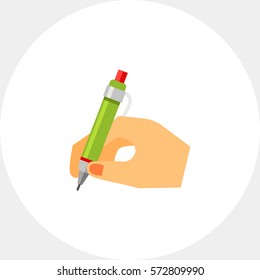 Hand with Pen Icon