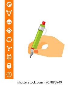 Hand with Pen Icon