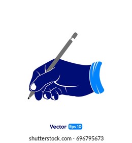 Hand and pen illustration