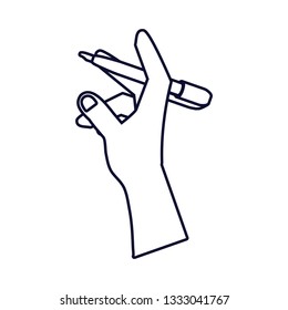 hand with pen ink write icon