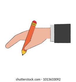 Hand with pencil