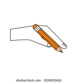 Hand with pencil
