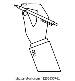 hand with pencil