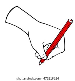 hand with pencil