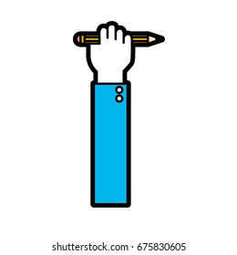 hand with pencil tool design