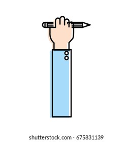 hand with pencil tool design