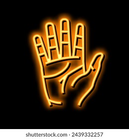 hand people body part neon light sign vector. hand people body part illustration