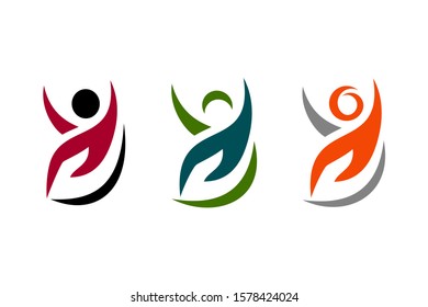 hand with people style for icon or logo design concept