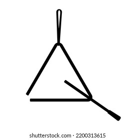 Hand Percussion Silhouette, Triangle Idiophone Musical Instrument Vector