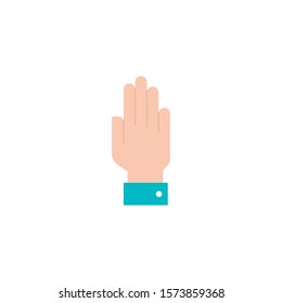 hand person flat style icon vector illustration design