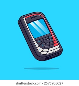 Hand Phone Cartoon Vector Icon Illustration. Technology 
Object Icon Concept Isolated Premium Vector. Flat Cartoon 
Style 