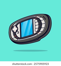 Hand Phone Cartoon Vector Icon Illustration. Technology 
Object Icon Concept Isolated Premium Vector. Flat Cartoon 
Style 