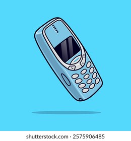 Hand Phone Cartoon Vector Icon Illustration. Technology 
Object Icon Concept Isolated Premium Vector. Flat Cartoon 
Style 