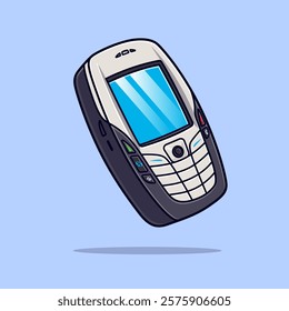 Hand Phone Cartoon Vector Icon Illustration. Technology 
Object Icon Concept Isolated Premium Vector. Flat Cartoon 
Style 