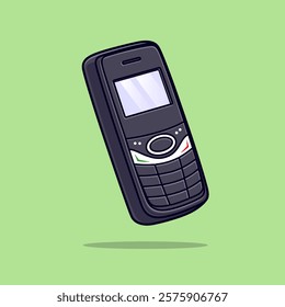 Hand Phone Cartoon Vector Icon Illustration. Technology 
Object Icon Concept Isolated Premium Vector. Flat Cartoon 
Style 