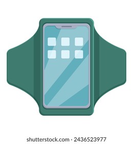 Hand phone case icon cartoon vector. Runner accessories. Outdoor workout