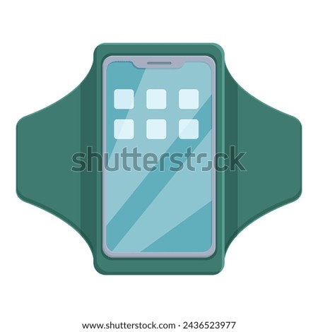 Hand phone case icon cartoon vector. Runner accessories. Outdoor workout