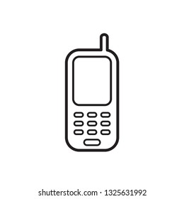 Hand phone icon flat style trendy 