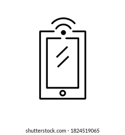 hand phone line vector design icon