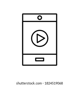 hand phone line vector design icon