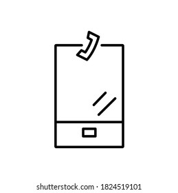 hand phone line vector design icon