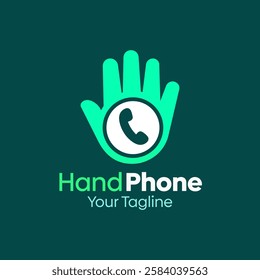 Hand Phone Logo Design Template. Good for Business, Agency, Community and Organization