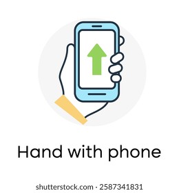 Hand with Phone – Representation of Digital Payments and Online Banking