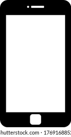 Hand phone vector illustration. Flat style version 2
