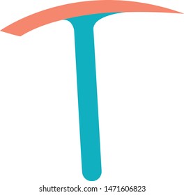 hand pick axe tool icon
