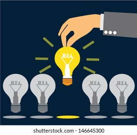 Hand pick up an Idea