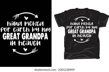 Hand Picked For Earth By My Great Grandpa In Heaven, Typewriter, Baby Announcement Outfit, Baby Shower Gift