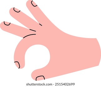 Hand Picking Something Vector Illustration