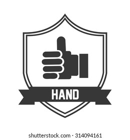 hand pictogram design, vector illustration eps10 graphic 