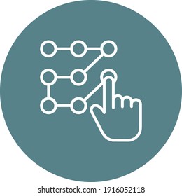 Hand, pin, pincode, pattern icon vector image. Can also be used for cyber security. Suitable for use on web apps, mobile apps and print media.