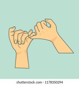 hand Pinky promise  vector
