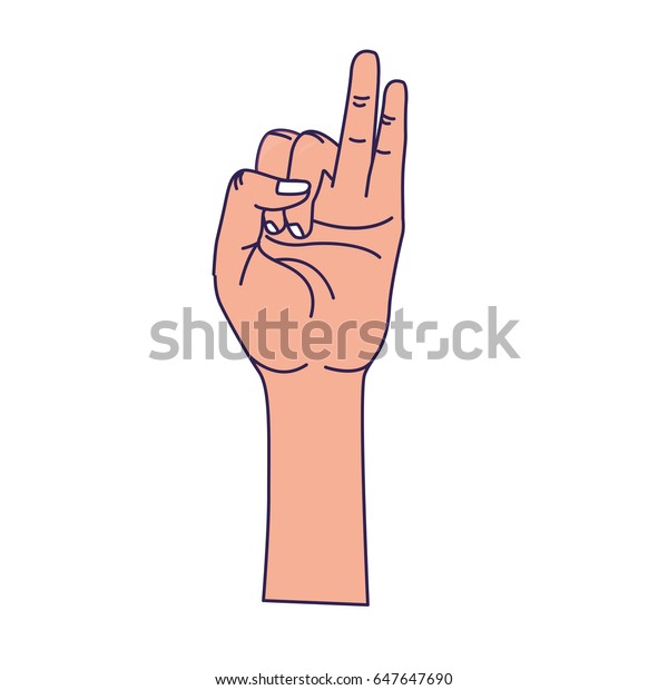 Hand Pinky Ring Finger Symbol Stock Vector (Royalty Free) 647647690