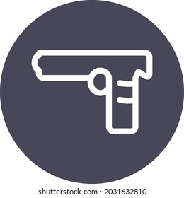 Hand Pistole, Illustration, Vektorgrafik, auf weißem Hintergrund.