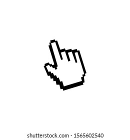 Hand pixel icon. illustration for web and mobile app - Vector